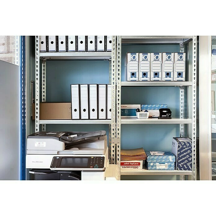 BAUHAUS Simonrack Simonclick Metallregal Mini L X B X H: 30 X 80 X 180 Cm, Traglast: 180 Kg/Boden, Anzahl Böden: 5 Stk., Stecken, Silber 5 BAUHAUS Simonrack Simonclick Metallregal Mini L X B X H: 30 X 80 X 180 Cm, Traglast: 180 Kg/Boden, Anzahl Böden: 5 Stk., Stecken, Silber – Bild 5