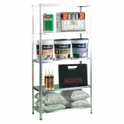 BAUHAUS Simonrack Comfort Metallregal L X B X H: 40 X 90 X 180 Cm, Traglast: 100 Kg/Boden, Anzahl Böden: 5, Schrauben, Silber 10 BAUHAUS Simonrack Comfort Metallregal L X B X H: 40 X 90 X 180 Cm, Traglast: 100 Kg/Boden, Anzahl Böden: 5, Schrauben, Silber -Werkstatteinrichtung store 12 970