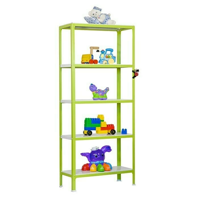 BAUHAUS Simonrack Homeclick Metallregal Mini L X B X H: 40 X 80 X 180 Cm, Traglast: 150 Kg/Boden, Anzahl Böden: 5 Stk., Grün 2 BAUHAUS Simonrack Homeclick Metallregal Mini L X B X H: 40 X 80 X 180 Cm, Traglast: 150 Kg/Boden, Anzahl Böden: 5 Stk., Grün – Bild 2