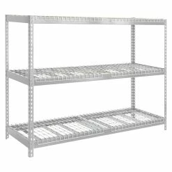 BAUHAUS Simonrack Ecoforte Metall-Schwerlastregal Rex L X B X H: 60 X 180 X 200 Cm, Traglast: 400 Kg/Boden, Anzahl Böden: 3 Stk., Stecken, Silber